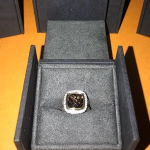 David Yurman Smokey Topaz Diamond Ring